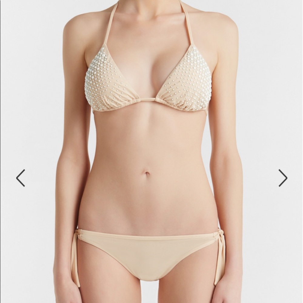 La Perla Nude Pearl Bikini Set XS TOP S BOTTOM
